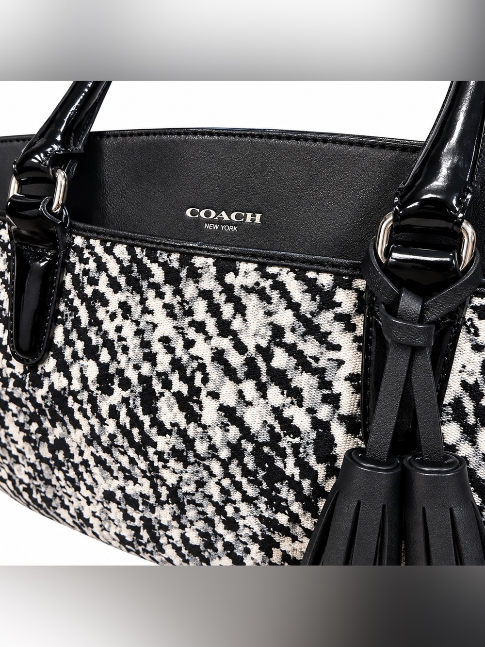 Coach Legacy Chelsea Carryall 25811 Donegal Print Leather Satchel Bag - Picture 3 of 8